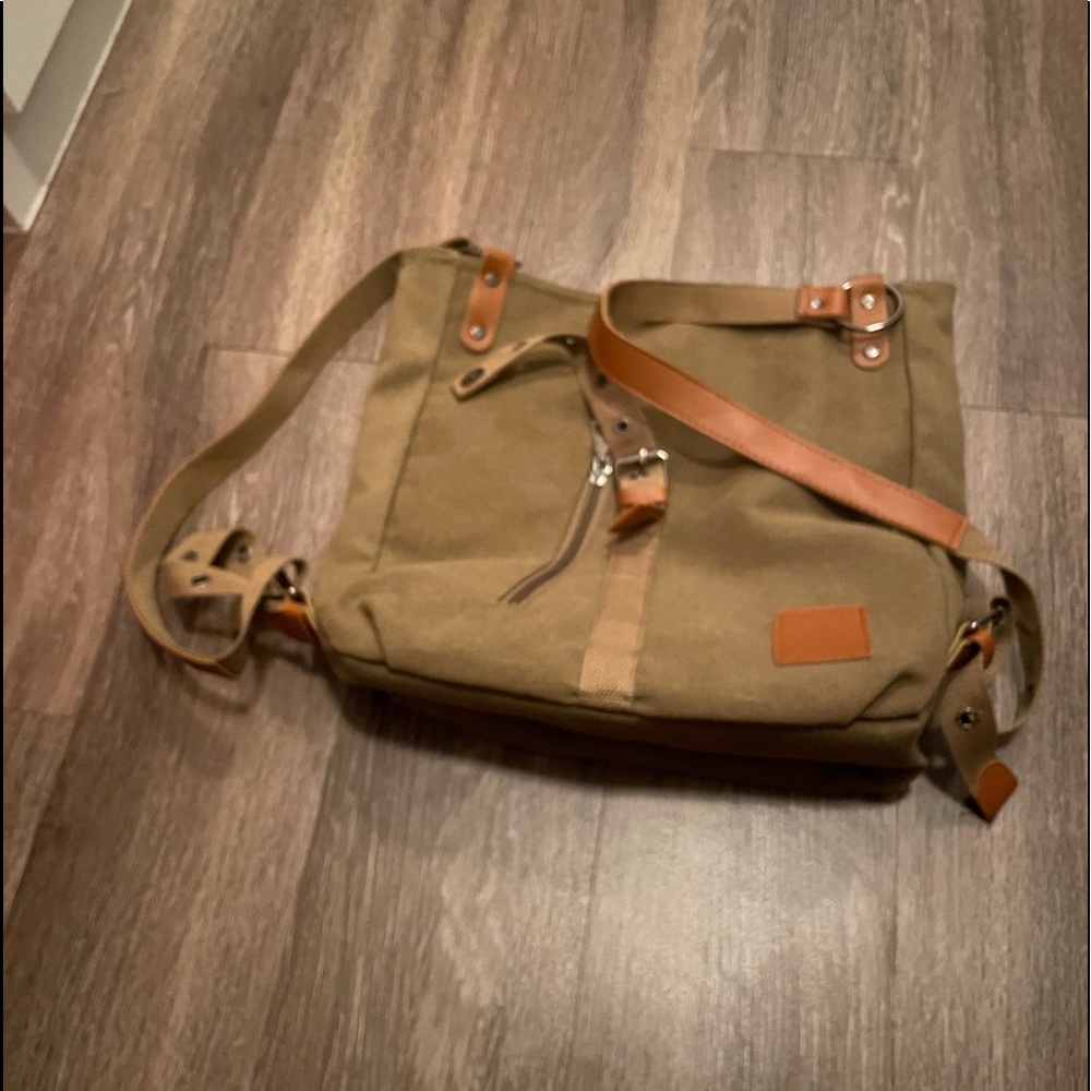 Canvas backpack/purse. Roomy inside